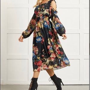 Suzanne Betro cold shoulder dress